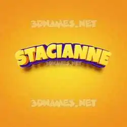 stacianne in Orange Toon style - 3D name wallpaper