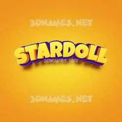 stardoll in Orange Toon style - 3D name wallpaper