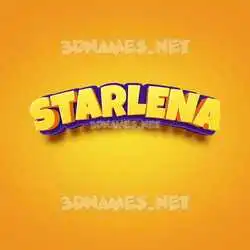 starlena in Orange Toon style - 3D name wallpaper