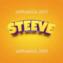 steeve in Orange Toon style - 3D name wallpaper
