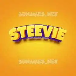 steevie in Orange Toon style - 3D name wallpaper