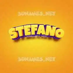 stefano in Orange Toon style - 3D name wallpaper
