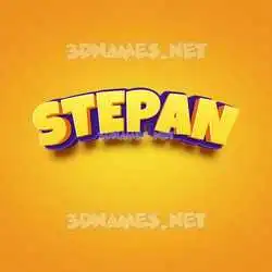 stepan in Orange Toon style - 3D name wallpaper