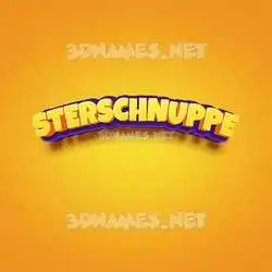 sterschnuppe in Orange Toon style - 3D name wallpaper