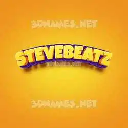 stevebeatz in Orange Toon style - 3D name wallpaper