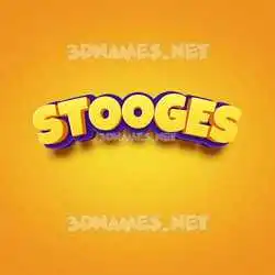 stooges in Orange Toon style - 3D name wallpaper