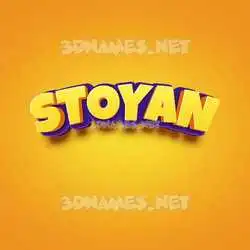 stoyan in Orange Toon style - 3D name wallpaper