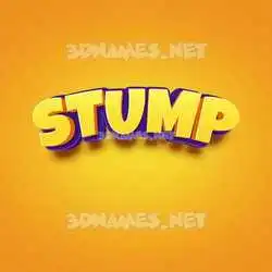 stump in Orange Toon style - 3D name wallpaper