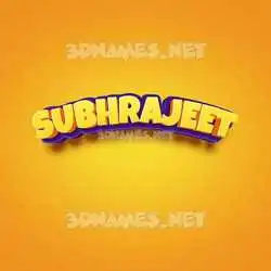 subhrajeet in Orange Toon style - 3D name wallpaper
