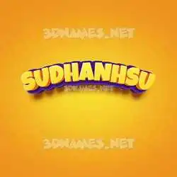 sudhanhsu in Orange Toon style - 3D name wallpaper