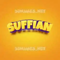 suffian in Orange Toon style - 3D name wallpaper