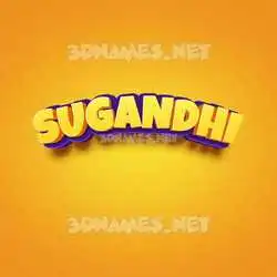 sugandhi in Orange Toon style - 3D name wallpaper
