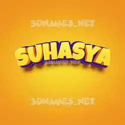 suhasya in Orange Toon style - 3D name wallpaper