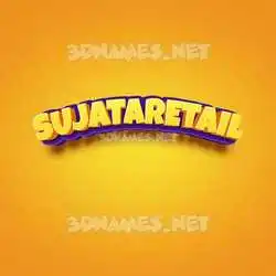 sujataretail in Orange Toon style - 3D name wallpaper