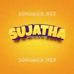sujatha in Orange Toon style - 3D name wallpaper