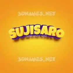 sujisaro in Orange Toon style - 3D name wallpaper