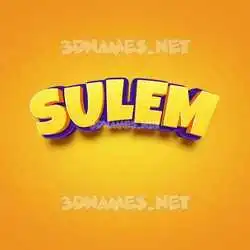 sulem in Orange Toon style - 3D name wallpaper