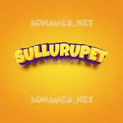 sullurupet in Orange Toon style - 3D name wallpaper