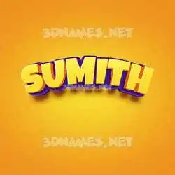 sumith in Orange Toon style - 3D name wallpaper