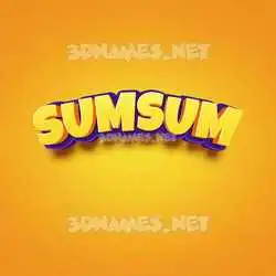 sumsum in Orange Toon style - 3D name wallpaper