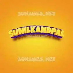sunilkandpal in Orange Toon style - 3D name wallpaper
