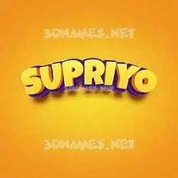 supriyo in Orange Toon style - 3D name wallpaper