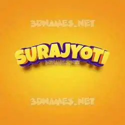 surajyoti in Orange Toon style - 3D name wallpaper