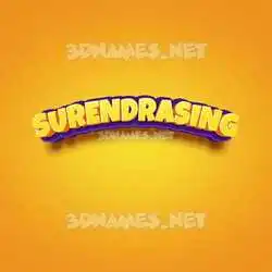 surendrasing in Orange Toon style - 3D name wallpaper