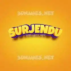 surjendu in Orange Toon style - 3D name wallpaper