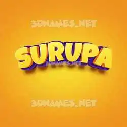 surupa in Orange Toon style - 3D name wallpaper