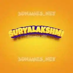 suryalakshmi in Orange Toon style - 3D name wallpaper