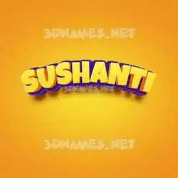 sushanti in Orange Toon style - 3D name wallpaper
