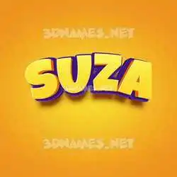 suza in Orange Toon style - 3D name wallpaper