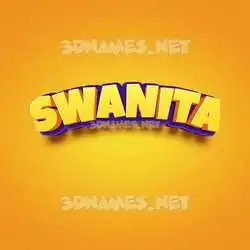 swanita in Orange Toon style - 3D name wallpaper
