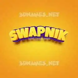 swapnik in Orange Toon style - 3D name wallpaper