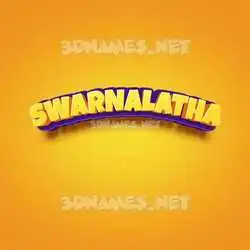 swarnalatha in Orange Toon style - 3D name wallpaper