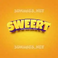 sweert in Orange Toon style - 3D name wallpaper