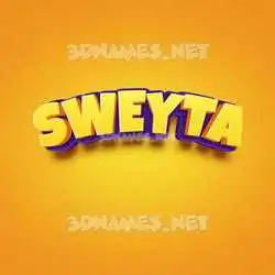 sweyta in Orange Toon style - 3D name wallpaper