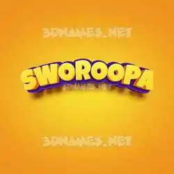 sworoopa in Orange Toon style - 3D name wallpaper