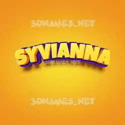 syvianna in Orange Toon style - 3D name wallpaper