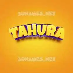 tahura in Orange Toon style - 3D name wallpaper