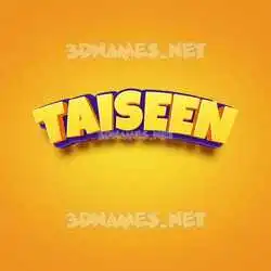 taiseen in Orange Toon style - 3D name wallpaper
