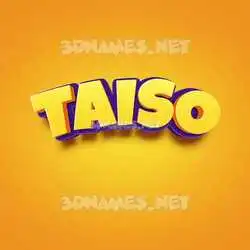 taiso in Orange Toon style - 3D name wallpaper