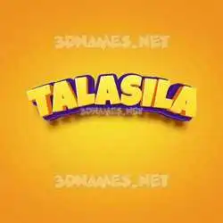 talasila in Orange Toon style - 3D name wallpaper
