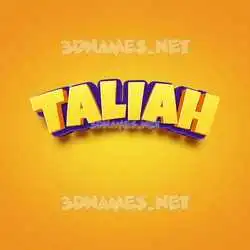 taliah in Orange Toon style - 3D name wallpaper