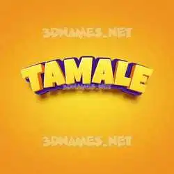 tamale in Orange Toon style - 3D name wallpaper