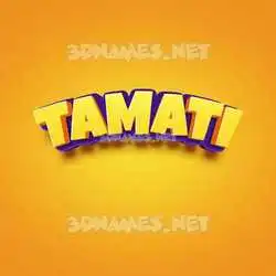 tamati in Orange Toon style - 3D name wallpaper