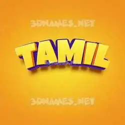 tamil in Orange Toon style - 3D name wallpaper