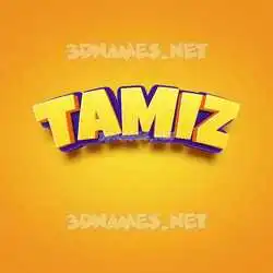 tamiz in Orange Toon style - 3D name wallpaper