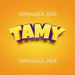 tamy in Orange Toon style - 3D name wallpaper